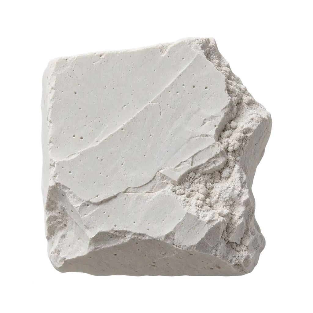 A broken block of gym chalk